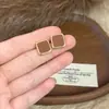Pendientes de Color Café Glaseado Maillard de Cuatro Estaciones para Mujer 2025 Nuevo Estilo Popular Pendientes Elegantes de Alta Gama Accesorios Versátiles para Orejas