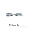 Pinza para el Cabello de Lazo con Circonita y Pedrería para Mujer, Exquisita Pinza Lateral, Pasador de Gama Alta, Pinza para Flequillo, Pinza Pequeña para el Cabello