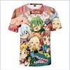 2019 Transfronterizo Japonés Nanatsu No Taizai Siete Pecados Camisetas de Manga Corta con Impresión Digital 3D para Hombres y Mujeres Verano