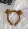 Diadema Especial para Lavar la Cara, Diadema Divertida de Otoño e Invierno con Diseño de Oso Lindo, Cinta para el Pelo, Horquilla, Accesorios para el Pelo, Tocado de Felpa