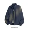 Chaqueta Casual Versátil de Moda Otoño 2026 Ropa Exterior de Gama Alta Chaqueta Nueva con Cuello Alto Top Holgado Chaqueta para Hombre