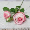 Flor Artificial Rosa Doce de 4 Pétalas com Galho Único Flor Falsa Decoração para Casa Sala de Estar Decoração de Hotel Casamento Adereço para Estúdio de Fotografia Flor