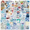 100 Pegatinas de Graffiti Estéticas Blue Coast para Decoración DIY de Guitarra, Laptop, Equipaje, Impermeables, Venta al por Mayor