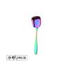 Jantar Household Square Head Ice Cream Spoon Sobremesa Jantar Spoon 304 Aço Inoxidável Long Handle Flat Bottom Spoon Grande Ouro