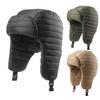 Nuevo Estilo de Invierno Caliente Ligero de Plumas Sombrero Lei Feng para Hombres y Mujeres, Sombrero Aviador Caliente Protector de Orejas para Ciclismo y Esquí al Aire Libre