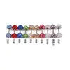 Bola Shambhala Revestida Estilo Coreano Cheia de Diamantes Simples Bola Redonda Cravejada com Diamantes 4mm Dupla Face 0.8 Joias de Piercing Brincos Studs Studs de Cartilagem