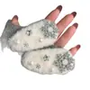 Nuevo Pasador de Pelo Elegante de Felpa con Copos de Nieve Otoño e Invierno Diseño de Nicho de Gama Alta Único y Hermoso Exquisito Pasador de Pelo de Felpa