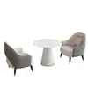Conjunto Simples e Luxuoso de Sofá Individual e Mesa de Centro para Lazer, Recepção de Hotel, Escritório de Vendas, Mesa e Cadeiras de Reunião, Recepção de Salão de Beleza