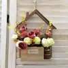 Vasos de Madeira Estilo Europeu para Pendurar na Parede, Vasos e Cestas de Flores Criativos Montados na Parede para Decoração de Parede da Sala de Estar em Casa