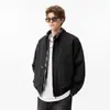Jaqueta Retro de Lapela Falsa Duas Peças para Homens, Primavera e Outono, Marca Tendência de Alto Padrão Estilo Americano, Jaqueta Baseball Solta Casual Cool