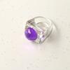 Anel Cor Gelatina Transparente Coringa Personalizado diy Acessórios de Resina ins Anel Doce Anel de Casal de Estudantes Atacado