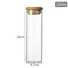 Botella de Vidrio de 47 mm con Tapón de Corcho, Tapa de Bambú, Botella para Té Flor de Caramelo, Botella de los Deseos, Botella de Deriva, Botella para Cápsulas de Cordyceps, Botella de Vino