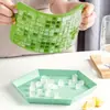 Bandeja de Silicona para Hielo con Rejilla Cubitos de Hielo Molde Plegable para Hielo Rompehielos Bandeja de Rejilla para Hielo Molde Cuadrado Pequeño Máquina de Hielo Molde de Silicona