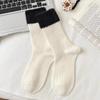 Meias de lã para mulheres Outono e Inverno Meias de Outono Meias de Caxemira Mink com Emendas de Cor Boca de Pelúcia Meias Empilhadas Vintage Quentes para Mulheres
