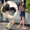 Maleta de ruedas universal de piel sintética, maleta de cabina, maleta de viaje para distancias cortas, bolso de mano con ruedas estilo coreano para mujer, bolso de mano con ruedas para hombre