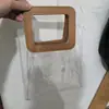 Bolsa de Mão de PVC Transparente Sacola de Presente de Mão Embalagem Plástica a Laser Sacola de Presente Mãe Crianças Professor Festival