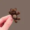 Lindo Pasador Lateral de Oso Saludando, Exquisito y Compacto Pasador de Pelo Afelpado, Pinza de Pato Lateral para Flequillo, Pasador de Pelo de Una Pieza