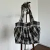 Bolsa de Ombro Sub-Fofa Estilo Ins Coreano Bolsa Carteiro Retrô de Grande Capacidade Bolsa Tote Bolsa para Roupas de Aula de Trabalho de Estudante para Mulheres
