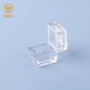 Nova caixa de plástico transparente pequena em forma de gelo monocromática para sombra de olhos, iluminador, blush, maquiagem, esmalte, creme