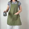 Delantal tipo chaleco para barberos, cafeterías y restaurantes; delantal holgado para uso doméstico; Estilo japonés y coreano; delantal de Amazon transfronterizo