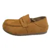 Sapatos Birkenstock femininos com plataforma oculta 2026 Outono novo estilo couro fosco slip-on mocassins de sola grossa sapatos de dirigir sapatos casuais simples