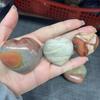 Venta al por mayor de adornos de amor de piedra oceánica natural en forma de corazón, piedra original pulida, colgante con mango, accesorios de joyería DIY