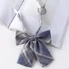 Jk a cuadros estilo japonés corbata de moño floral corbata para mujer estilo universitario para hombre corbata de moño para foto de graduación con camisa uniforme de marinero