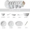 Juego de Plato y Tazón de Cerámica, Plato de Cena, Vajilla, Plato, Tazón de Arroz, Tazón para Pescado, Relieve Estilo Francés, Regalo de Inauguración, Fresa