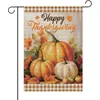 Popular Bandera de Jardín de Lino de Amazon Otoño Acción de Gracias Nuevo Decoración Exterior Hoja de Arce Calabaza Venta Directa de Fábrica