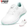 Sapatos de Golfe Pgm Verão Femininos Impermeáveis Antiderrapantes Botão Sapatos Esportivos Femininos Amortecimento Leves Sem Crampons