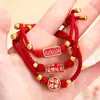 Pulsera Ajustable para Aprobar Exámenes, Buena Suerte en Exámenes de Secundaria y Preparatoria, Pulsera Inspiradora de Hilo Rojo Tejido, Regalos al por Mayor