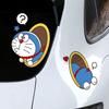 Doraemon lindos dibujos animados pegatinas de coche coche personalidad creativa gato Jingdang tubo de diamantes arañazo arañazo arañazo pegatinas de bloqueo