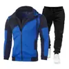 Nuevo 2025 Amazon para Hombre Cardigan con Capucha de Cremallera Doble Capa Combinación de Colores Personalizada Traje de Sudadera Delgado