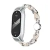 Adecuado para Correa de Reloj Xiaomi Mi Band 10, Pulsera Hueca de Moda, Pulsera con Hebilla Magnética, Caja de Metal, Correa de Reloj Xiaomi 987
