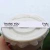 Cinta de Empaque para Llevar de Café con Té de Leche Tapa de Vaso Sellado Papel Engomado Estrecho Cinta de Papel para Papelería Sello a Prueba de Fugas