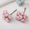 Simulação de flores de estilo europeu botão de flor diy guirlanda cocar rosa rosa flor de seda decoração material caixa de doces buquê atacado