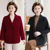 Colección de otoño e invierno transfronteriza: Capas base elegantes, adelgazantes y de talla grande para mamás, 2026 prendas de abrigo versátiles de mediana edad, cálidas y que reducen la edad