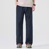 Verão Novo Secagem Rápida Seda de Gelo Tecido Externo Calça Casual Preta Calça Casual Masculina