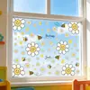 Brup Daisy Bee Adesivo de Vidro Margarida Sorridente Desenho Animado Abelha Decoração de Janela Adesivo Estático Br-Jd2110C