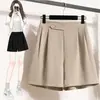 Shorts Casuales de Talla Grande para Mujer, Talla 26, Nuevo Estilo de Verano, Corte Holgado, Adelgazante, Cintura Alta, Pierna Ancha, Corte A, Shorts de Seda de Hielo
