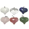 Colgante Corazón de Cristal Natural Corazón de Melocotón Moda Europea y Americana Collar Accesorios para Collares Exportación de Joyería para Ebay Amazon