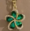 Accesorios DIY Transfronterizos Coloridos Colgante Corazón Marino Zirconia Microincrustada Corazón de Cobre Chapado en Oro Real Accesorios que No se Desvanecen