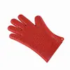Luvas de Silicone Anti-Escaldadura para Cozinha, Espessadas e Isoladas, Luvas de Forno de Cinco Dedos para Micro-ondas, Não Quentes ao Toque