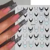 Belleza Total Transfronterizo Nuevo Manicure Halloween Pegatinas Oscuras Multicolores Brillo Francés Murciélago Pegatinas para Manicure Halloween