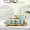 Juego de Tazas de Agua de Cerámica para Uso Doméstico, Vasos de Agua para Sala de Estar, Caja de Regalo, Regalo de Inauguración de Casa, Juego de Té, Gran Capacidad, Uso Doméstico