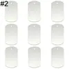 Etiqueta Cuadrada de 50 mm, Placa de Identificación Metálica para Perro, Etiqueta para Gato, Etiqueta Rectangular de Aluminio, Colgante de Collar, Colgante en Blanco
