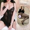 Conjunto de Pijama Lencero Sexy Encaje Transparente Sexy Uniforme Puro Deseo Tentación Juego de Rol Transparente Qqny Dropshipping