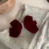 Pinza para el Cabello de Terciopelo con Pedrería para Otoño e Invierno para Mujer 2026 Nuevo Estilo Pasador de Gama Alta para Recogido en la Parte Posterior de la Cabeza Clip para Cola de Caballo Accesorio para el Cabello