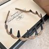 Tiara de Crânio Alto para Mulheres no Outono e Inverno Passeio Maillard Versátil Pressão Cabelo Preso 2024 Novo Acessórios de Cabelo para Lavar o Rosto Tiara