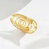 2025 Nueva Joyería para Mujer Estilo Europeo y Americano Anillo de Diseño Geométrico Irregular Anillo Abierto Simple de Gama Alta para Mujer
